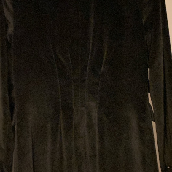LaRok Black Velvet Jacket with Lapel Encrusted with Jewels. Size Small - Picture 7 of 11